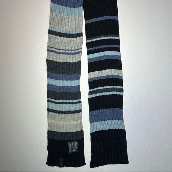 Smartwool Merino Striped Knit Scarf in Gray Black - Picture 10 of 11